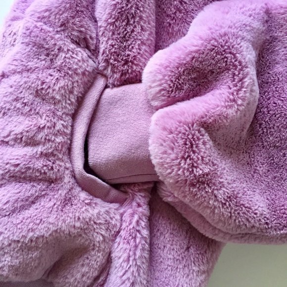 House of Fluff - Recycled Teddy Hoodie - Faux Fur Pullover - Lavender - Men's M - Picture 8 of 15